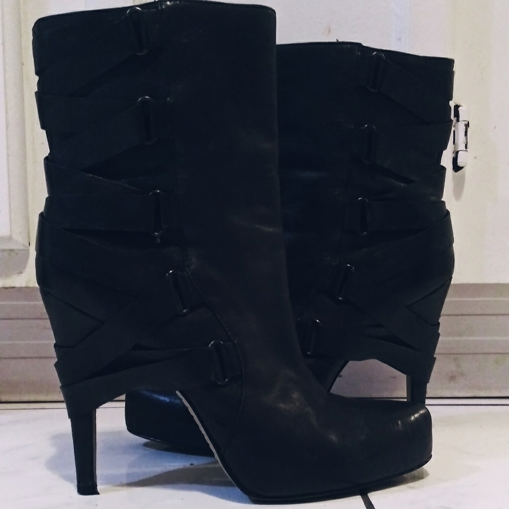 Sexy Black stiletto boots